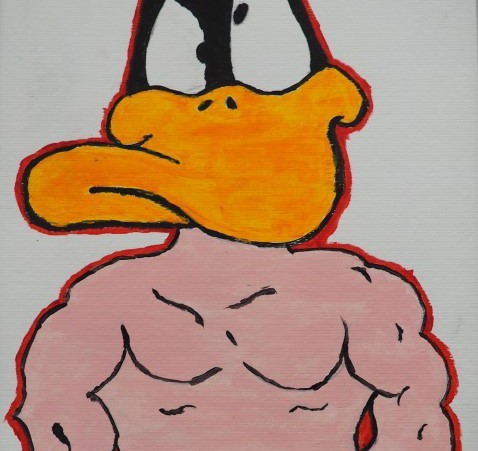 Daffy Duck with a human body