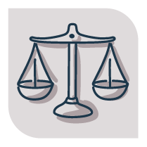 Justice scales icon