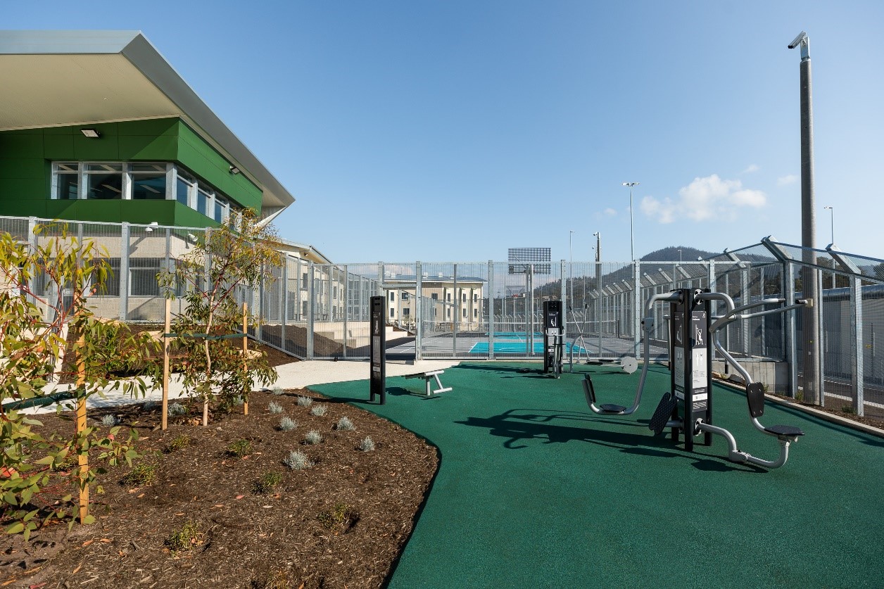Outdoor gym at the Remand Center