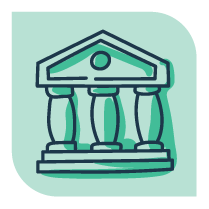 Legal building icon