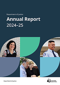Cover of Department of Justice Annual Report 2024-25