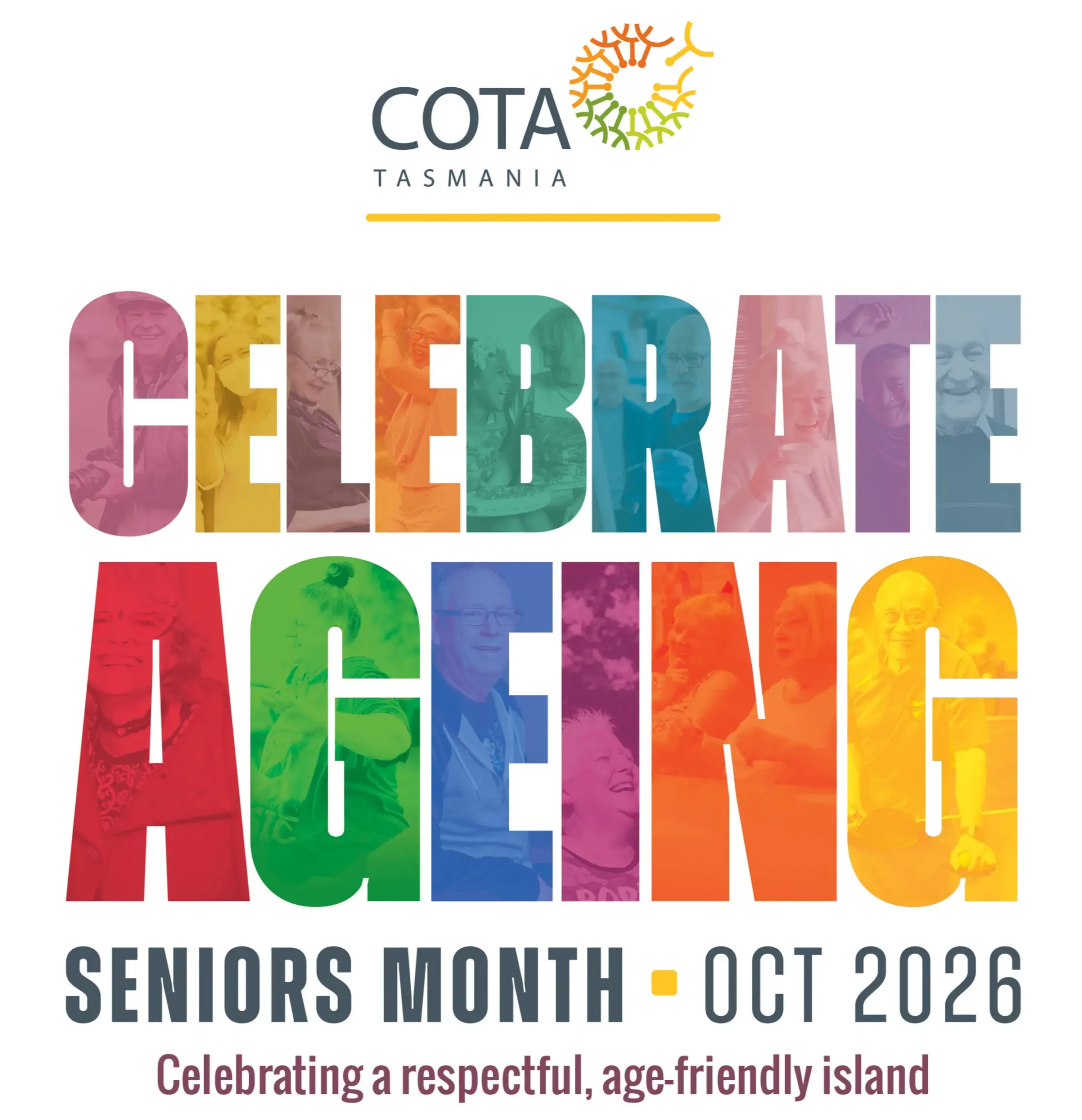 An image of text that says 'Celebrate ageing - Seniors Month Oct 2026. Celebrating a respectful, age-friendly island'.